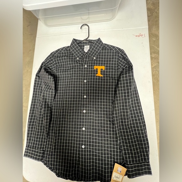 TENNESSEE SHIRT RIVALRY THREADS 91  Black and White Checkered Men's Shirt MED - Picture 4 of 11